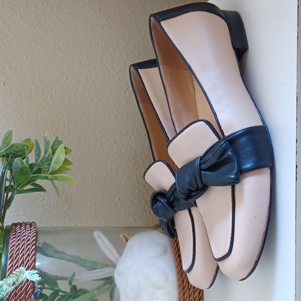 Alex Marie Aldelyn Flats Cream Black Bow ** SZ 7